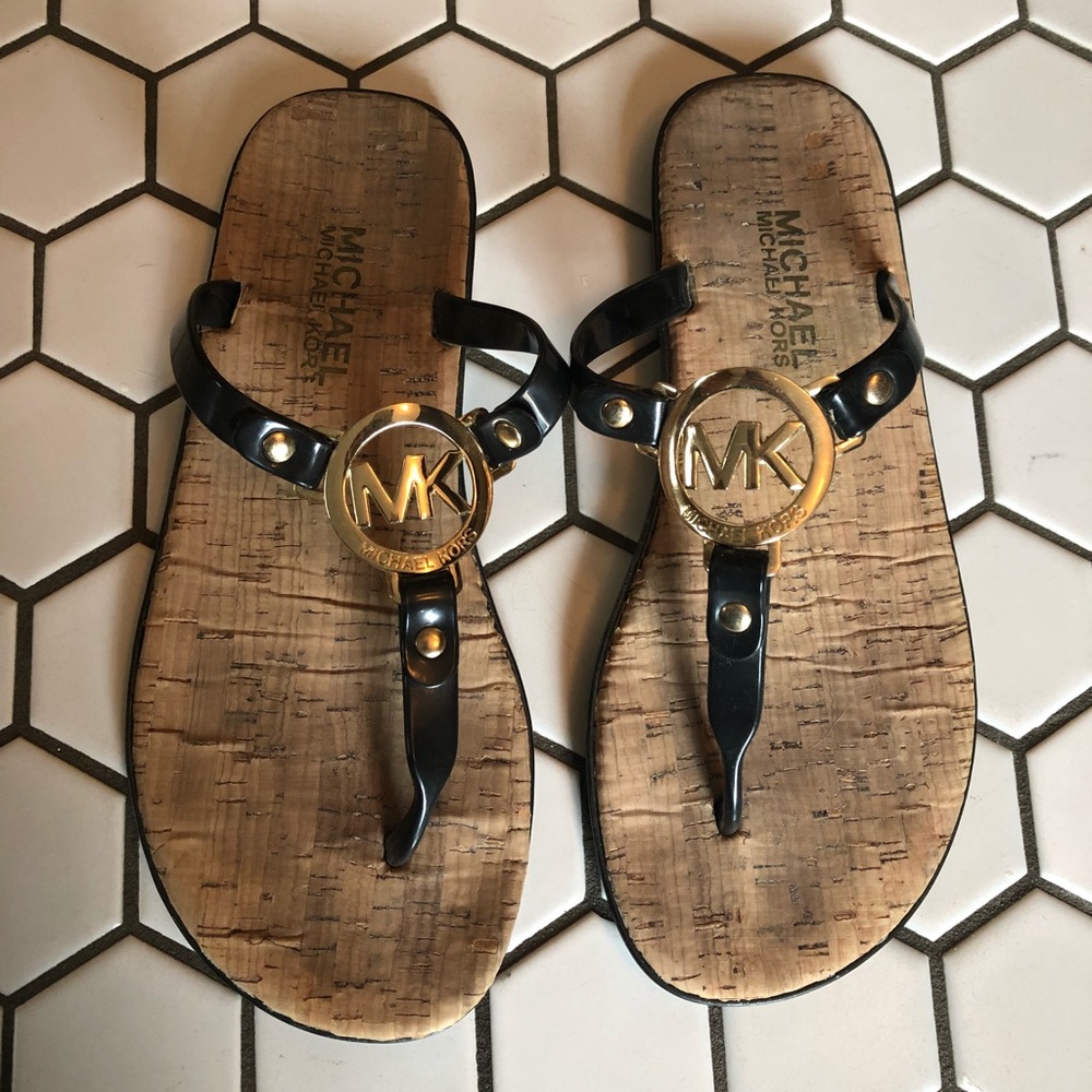 Michael Kors Jelly Flip Flops size 6
